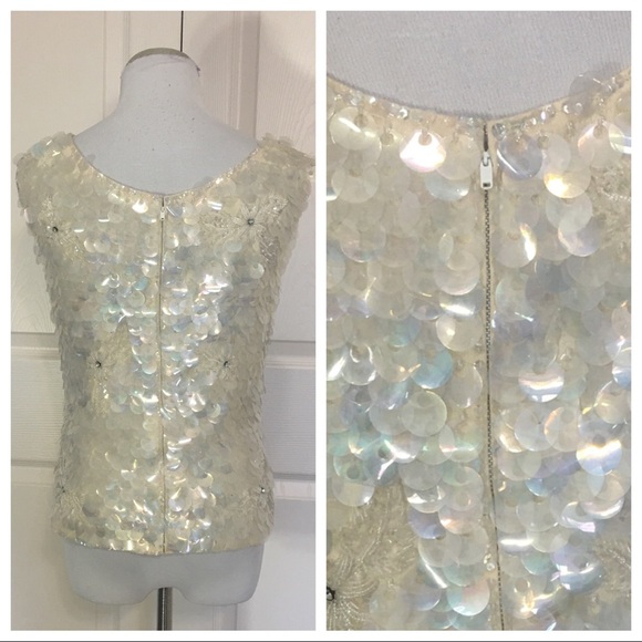 Vintage Helen Wong beaded top - Picture 3 of 7